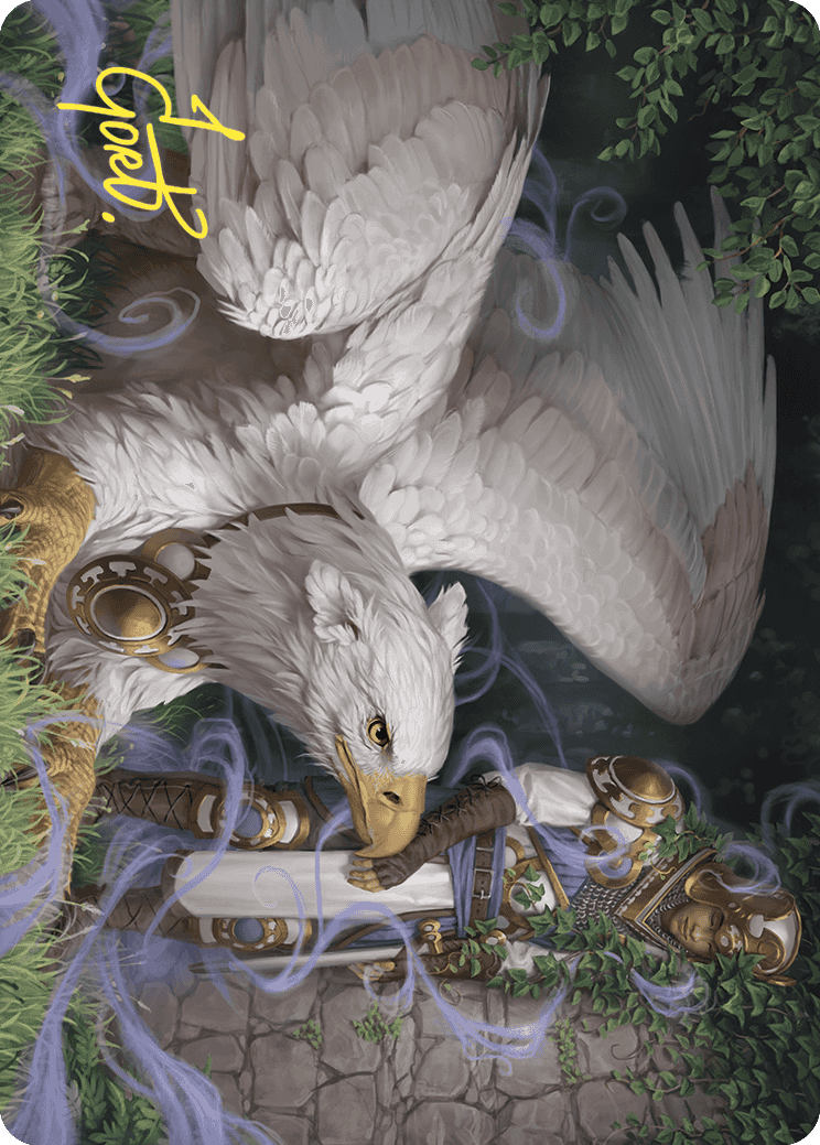 Dutiful Griffin Art Card (Gold-Stamped Signature) [Wilds of Eldraine Art Series] | I Want That Stuff Brandon