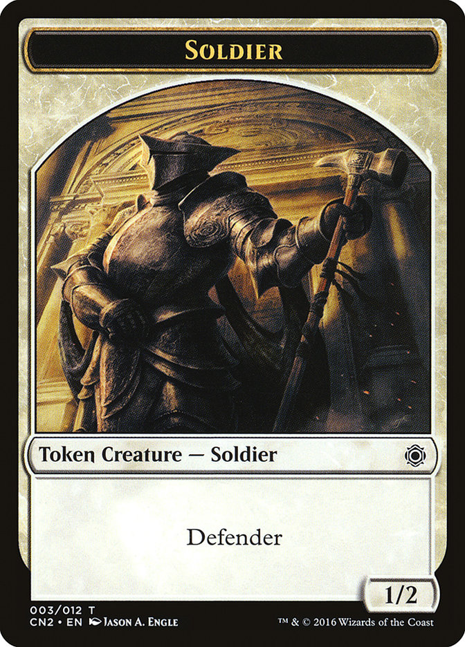 Soldier Token (003/012) [Conspiracy: Take the Crown Tokens] | I Want That Stuff Brandon