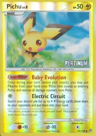 Pichu (45/100) [Burger King Promos: 2009 Collection] | I Want That Stuff Brandon