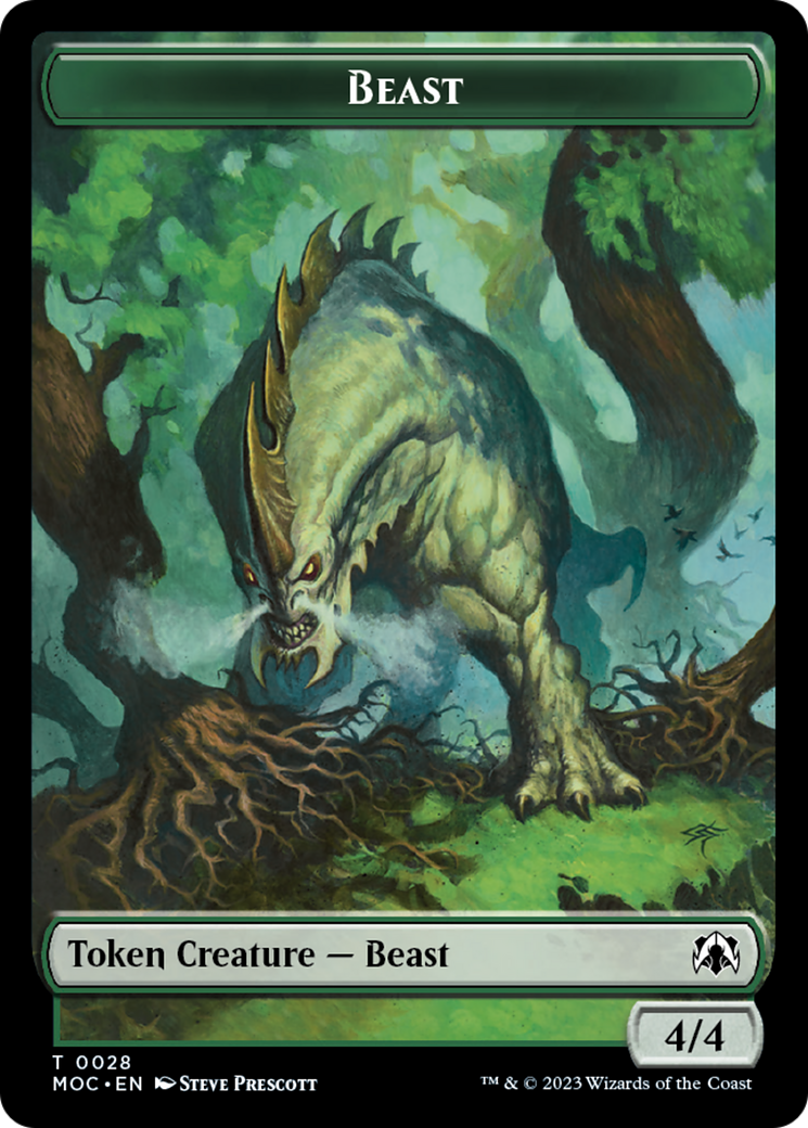 Thopter // Beast Double-Sided Token [March of the Machine Commander Tokens] | I Want That Stuff Brandon