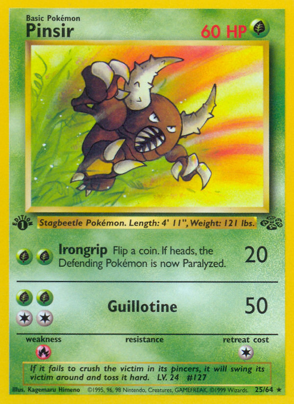 Pinsir (25/64) [Jungle 1st Edition] | I Want That Stuff Brandon