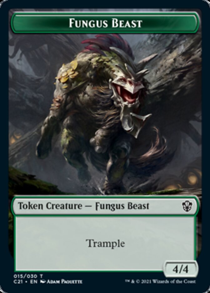 Demon // Fungus Beast Double-Sided Token [Commander 2021 Tokens] | I Want That Stuff Brandon