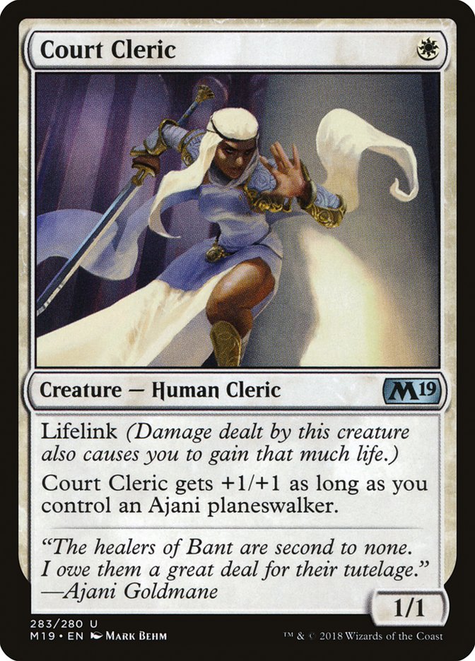 Court Cleric [Core Set 2019] | I Want That Stuff Brandon