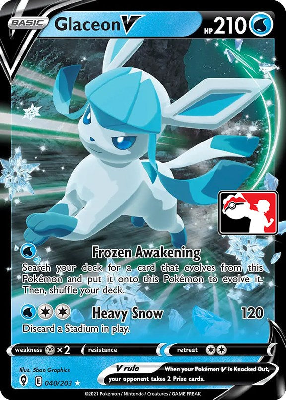Glaceon V (040/203) [Prize Pack Series One] | I Want That Stuff Brandon
