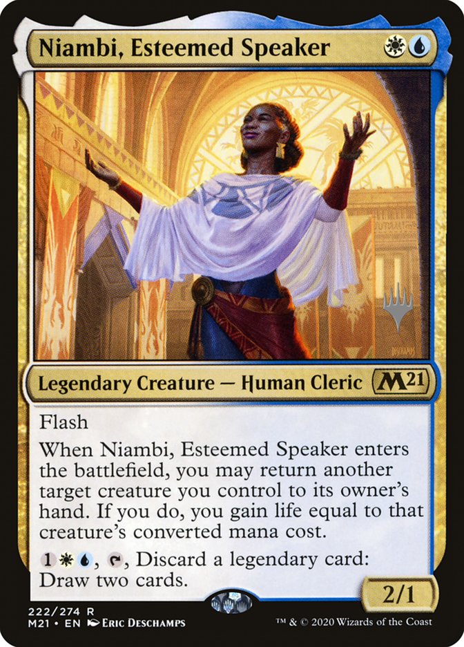 Niambi, Esteemed Speaker (Promo Pack) [Core Set 2021 Promos] | I Want That Stuff Brandon