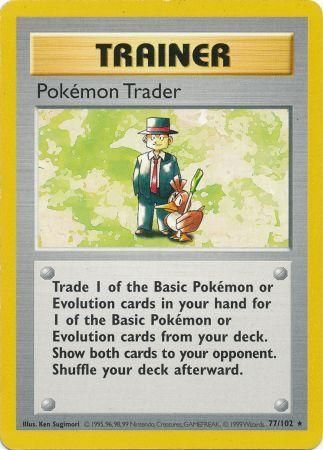 Pokemon Trader (77/102) [Base Set Shadowless Unlimited] | I Want That Stuff Brandon