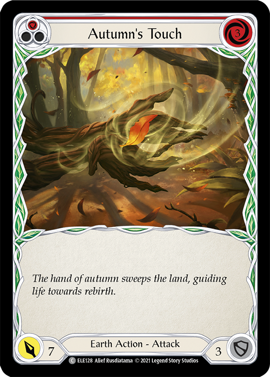 Autumn's Touch (Red) [ELE128] (Tales of Aria)  1st Edition Rainbow Foil | I Want That Stuff Brandon