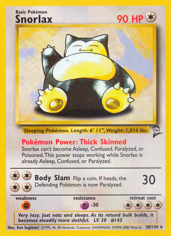 Snorlax (30/130) [Base Set 2] | I Want That Stuff Brandon