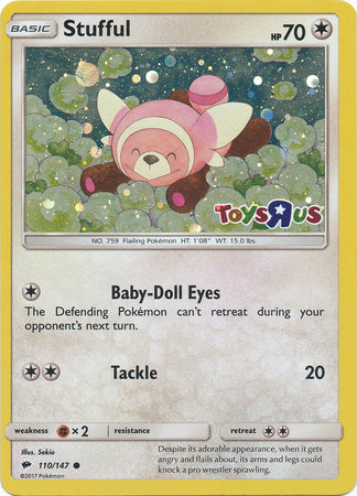 Stufful (110/147) (Toys R Us Promo) [Sun & Moon: Burning Shadows] | I Want That Stuff Brandon