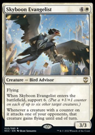 Skyboon Evangelist (Promo Pack) [Streets of New Capenna Commander Promos] | I Want That Stuff Brandon