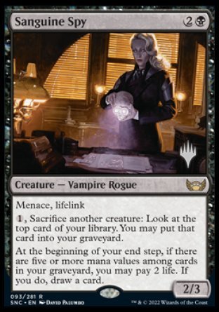 Sanguine Spy (Promo Pack) [Streets of New Capenna Promos] | I Want That Stuff Brandon