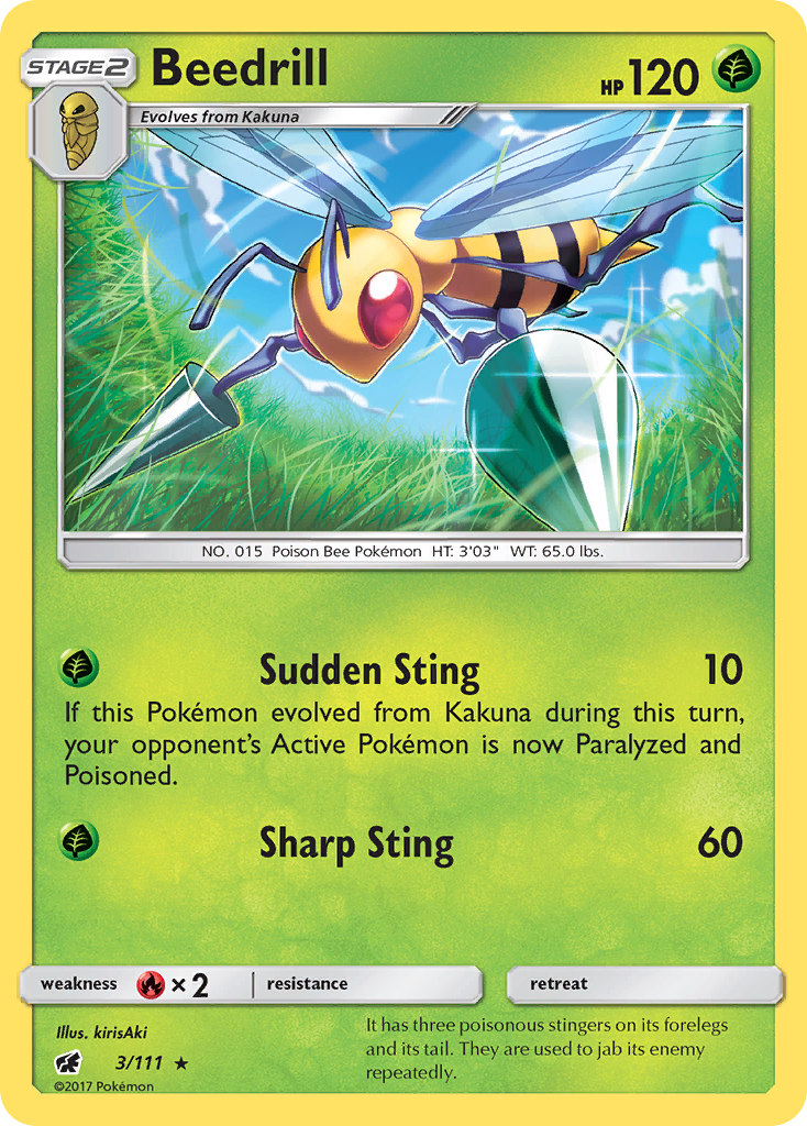 Beedrill (3/111) [Sun & Moon: Crimson Invasion] | I Want That Stuff Brandon