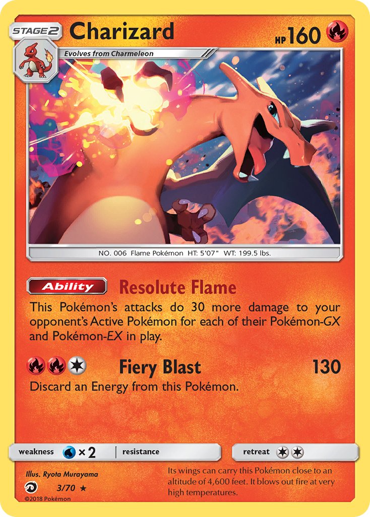 Charizard (3/70) (Let's Play, Eevee) (Theme Deck Exclusive) [Sun & Moon: Dragon Majesty] | I Want That Stuff Brandon