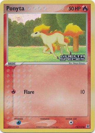 Ponyta (78/113) (Stamped) [EX: Delta Species] | I Want That Stuff Brandon