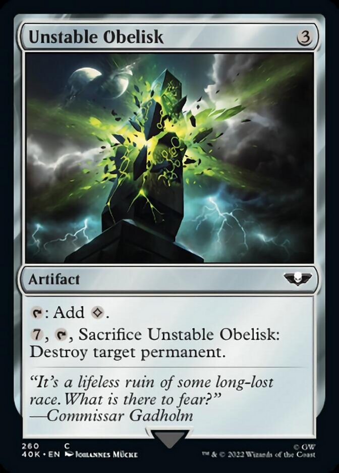Unstable Obelisk (Surge Foil) [Warhammer 40,000] | I Want That Stuff Brandon