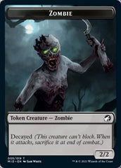 Zombie (005) // Wrenn and Seven Emblem Double-Sided Token [Innistrad: Midnight Hunt Tokens] | I Want That Stuff Brandon