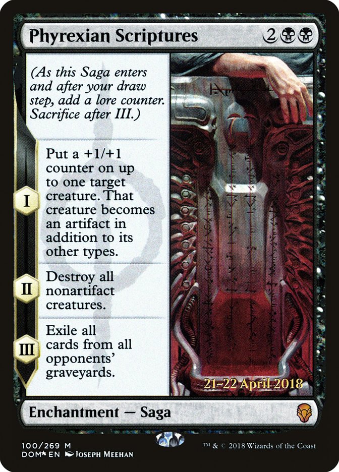 Phyrexian Scriptures [Dominaria Prerelease Promos] | I Want That Stuff Brandon