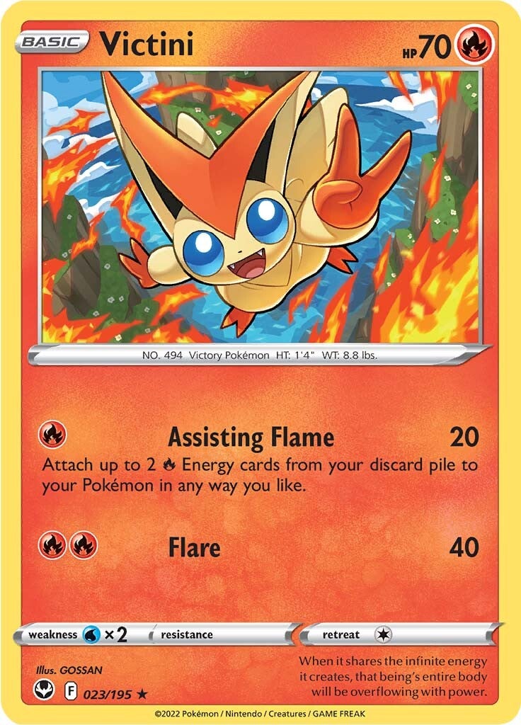 Victini (023/195) [Sword & Shield: Silver Tempest] | I Want That Stuff Brandon