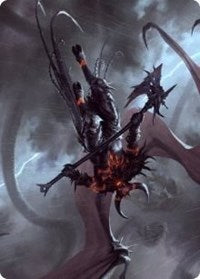 Burning-Rune Demon Art Card [Kaldheim Art Series] | I Want That Stuff Brandon