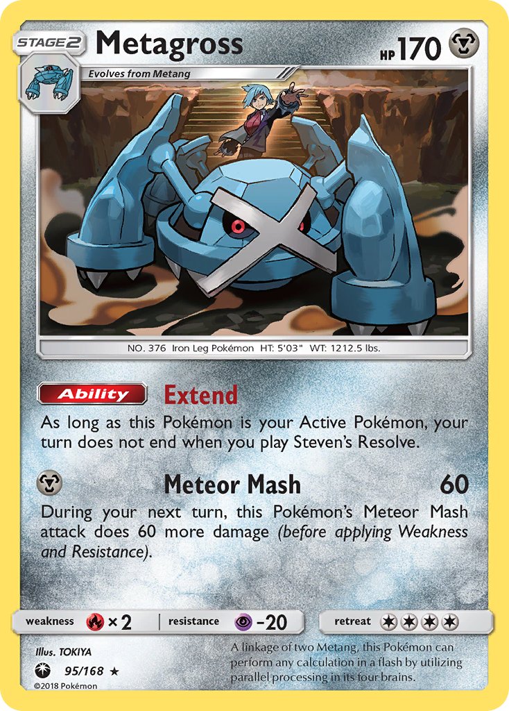 Metagross (95/168) (Prerelease Kit Exclusive) (Theme Deck Exclusive) [Sun & Moon: Celestial Storm] | I Want That Stuff Brandon