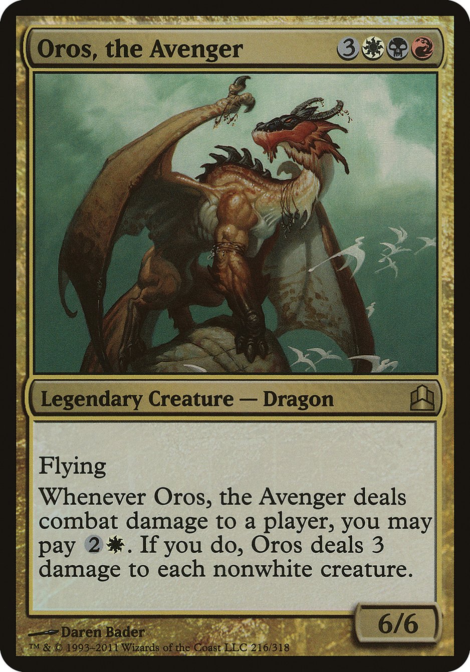 Oros, the Avenger (Oversized) [Commander 2011 Oversized] | I Want That Stuff Brandon