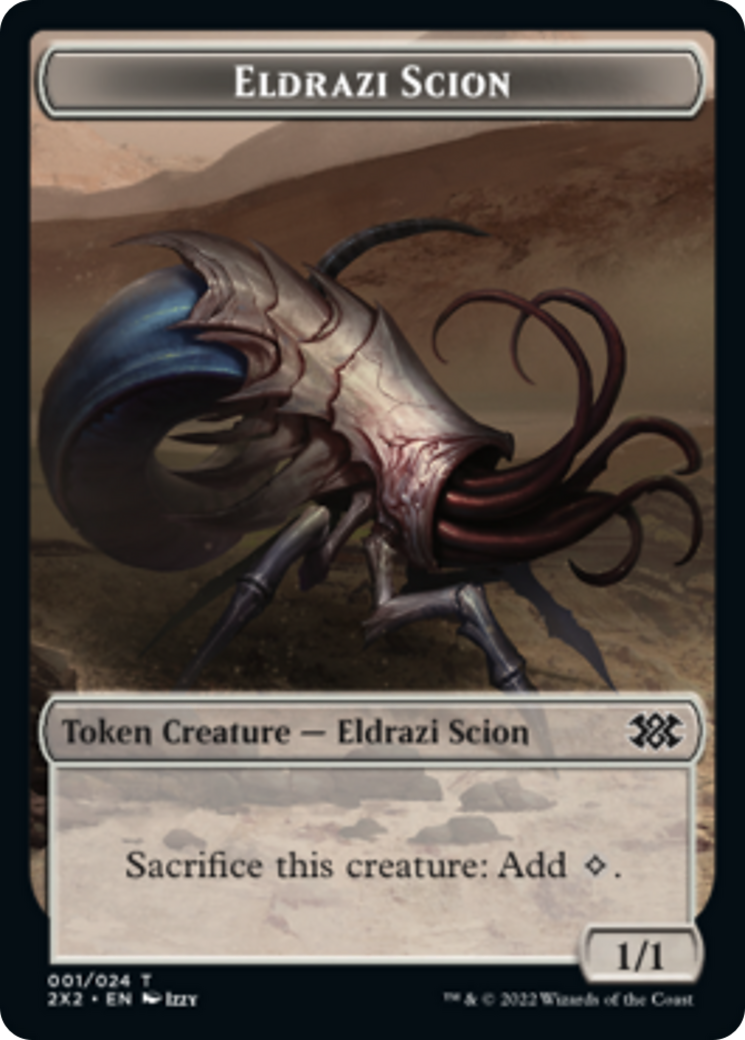 Saproling // Eldrazi Scion Double-Sided Token [Double Masters 2022 Tokens] | I Want That Stuff Brandon