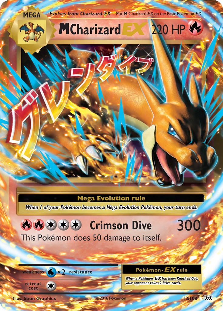 M Charizard EX (13/108) [XY: Evolutions] | I Want That Stuff Brandon