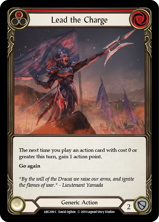 Lead the Charge (Red) [ARC209-C] 1st Edition Rainbow Foil | I Want That Stuff Brandon