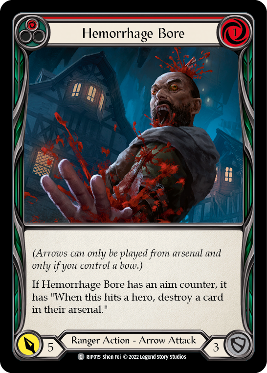 Hemorrhage Bore (Red) [RIP015] (Outsiders Riptide Blitz Deck) | I Want That Stuff Brandon
