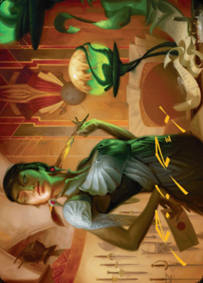 Mari, the Killing Quill Art Card (Gold-Stamped Signature) [Streets of New Capenna Art Series] | I Want That Stuff Brandon