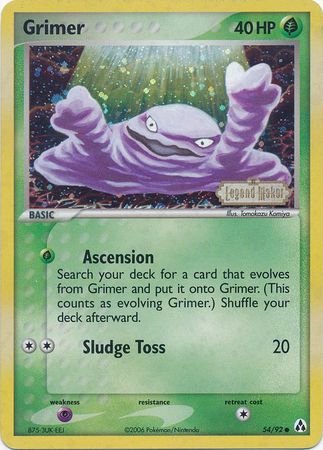 Grimer (54/92) (Stamped) [EX: Legend Maker] | I Want That Stuff Brandon