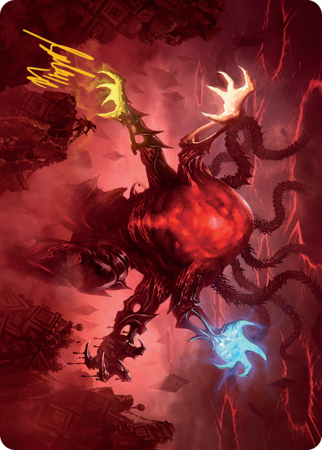Omnath, Locus of All Art Card (51) (Gold-Stamped Signature) [March of the Machine Art Series] | I Want That Stuff Brandon