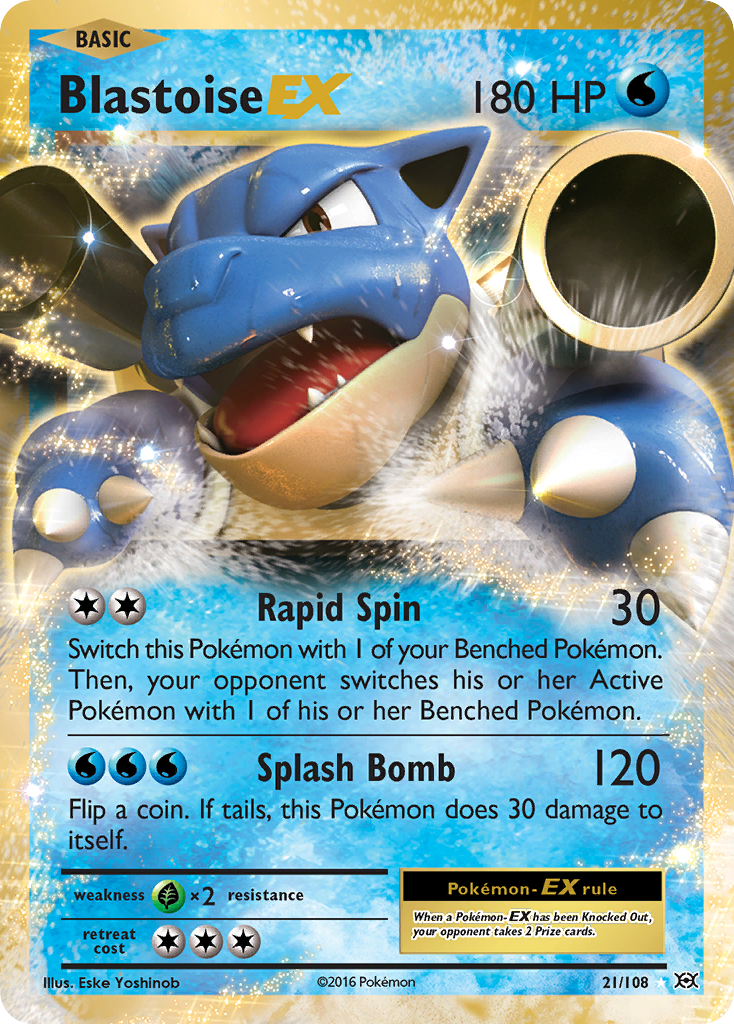 Blastoise EX (21/108) [XY: Evolutions] | I Want That Stuff Brandon