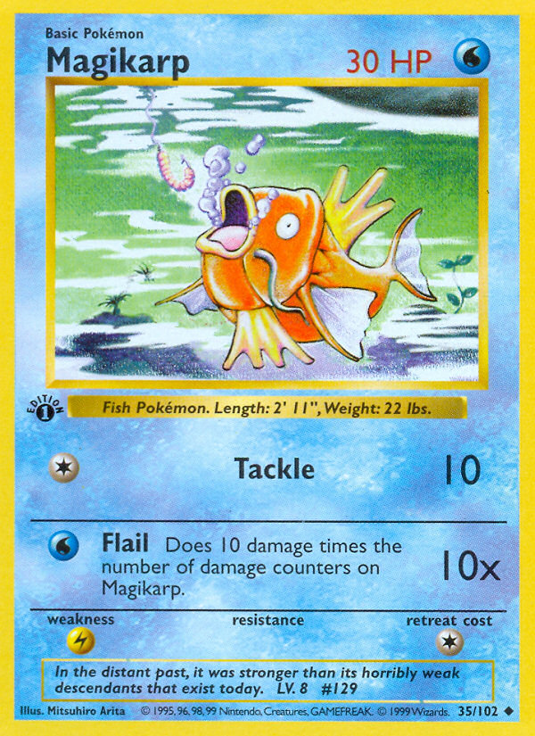 Magikarp (35/102) (Shadowless) [Base Set 1st Edition] | I Want That Stuff Brandon