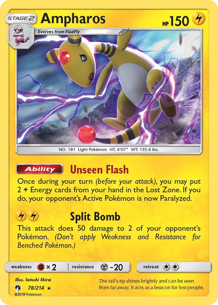 Ampharos (78/214) [Sun & Moon: Lost Thunder] | I Want That Stuff Brandon