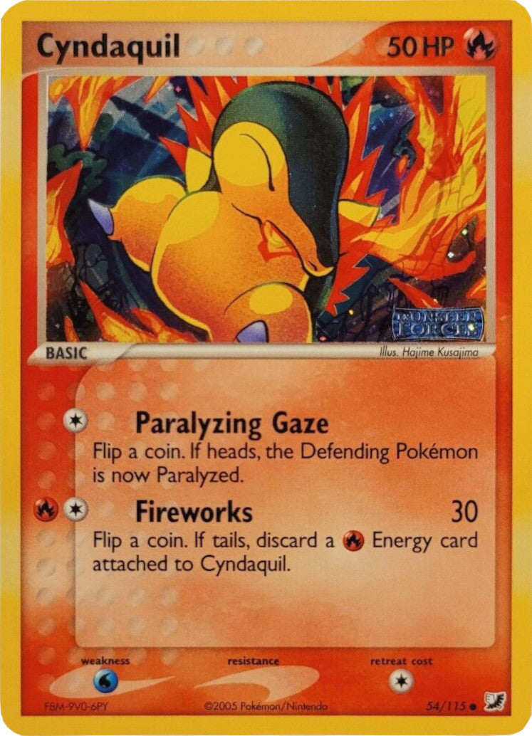 Cyndaquil (54/115) (Stamped) [EX: Unseen Forces] | I Want That Stuff Brandon