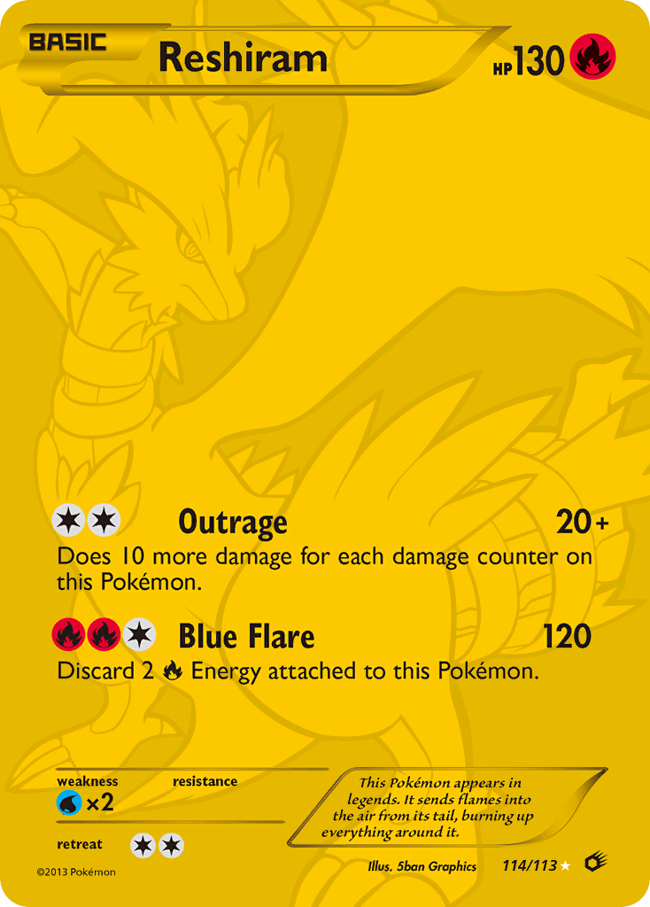 Reshiram (114/113) [Black & White: Legendary Treasures] | I Want That Stuff Brandon