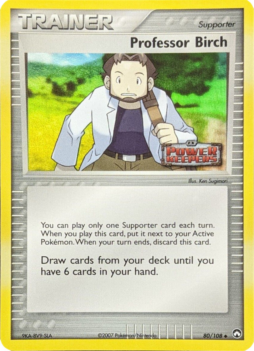 Professor Birch (80/108) (Stamped) [EX: Power Keepers] | I Want That Stuff Brandon