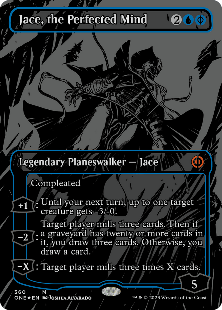 Jace, the Perfected Mind (Oil Slick Raised Foil) [Phyrexia: All Will Be One] | I Want That Stuff Brandon