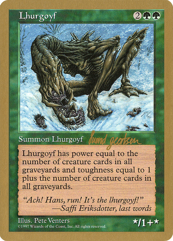 Lhurgoyf (Svend Geertsen) [World Championship Decks 1997] | I Want That Stuff Brandon