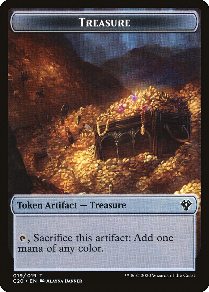 Saproling // Treasure Double-Sided Token [Commander 2020 Tokens] | I Want That Stuff Brandon