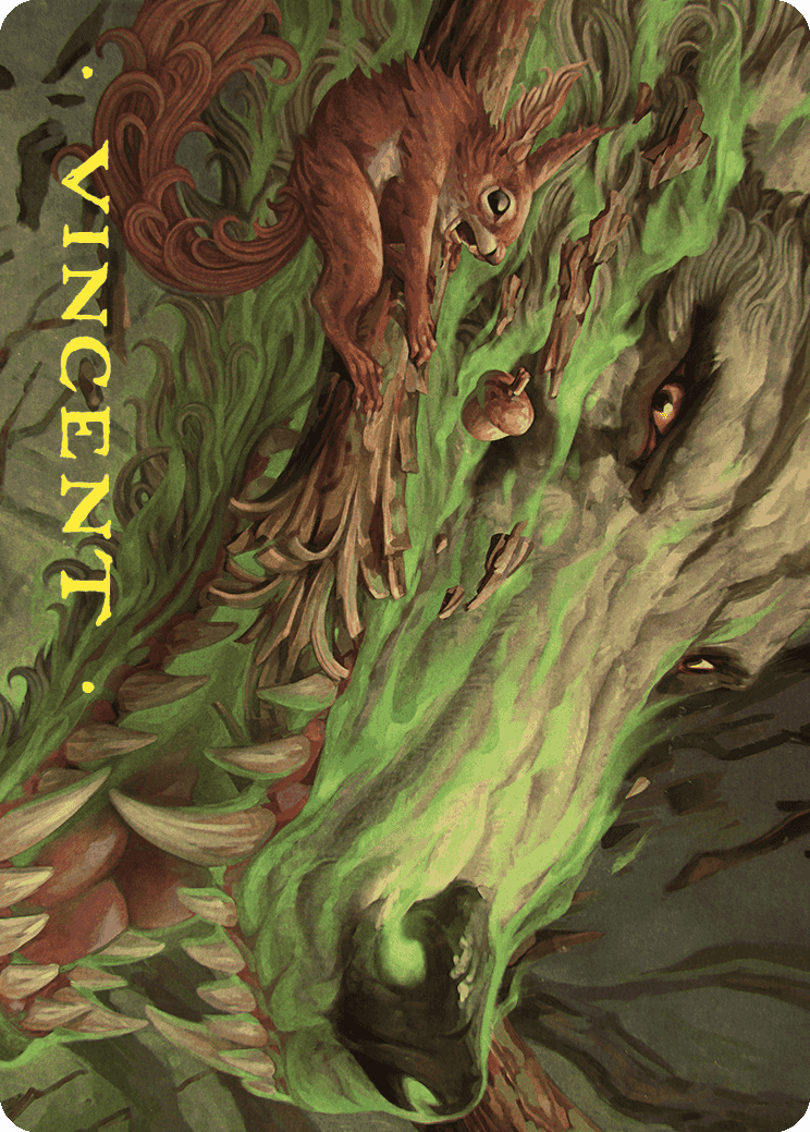 Leaping Ambush Art Card (Gold-Stamped Signature) [Wilds of Eldraine Art Series] | I Want That Stuff Brandon