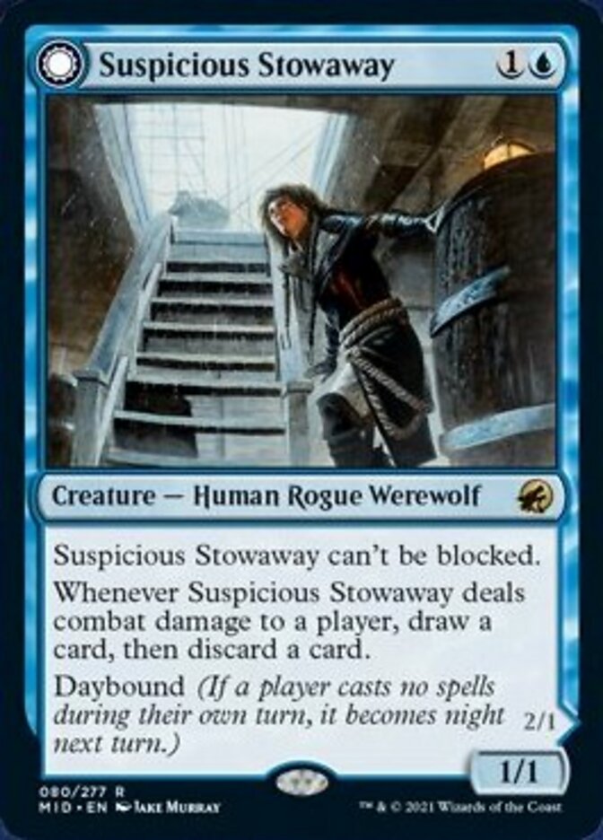 Suspicious Stowaway // Seafaring Werewolf [Innistrad: Midnight Hunt] | I Want That Stuff Brandon