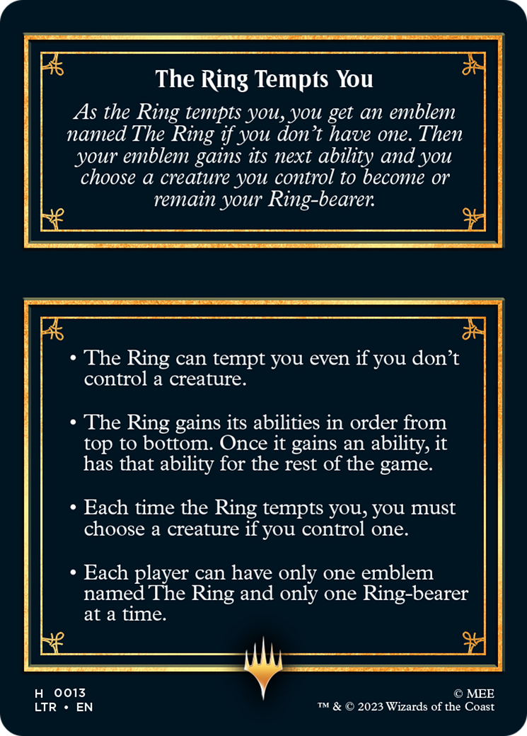 The Ring [The Lord of the Rings: Tales of Middle-Earth Tokens] | I Want That Stuff Brandon