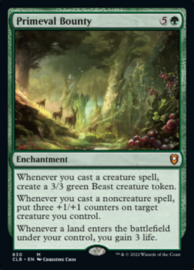 Primeval Bounty [Commander Legends: Battle for Baldur's Gate] | I Want That Stuff Brandon
