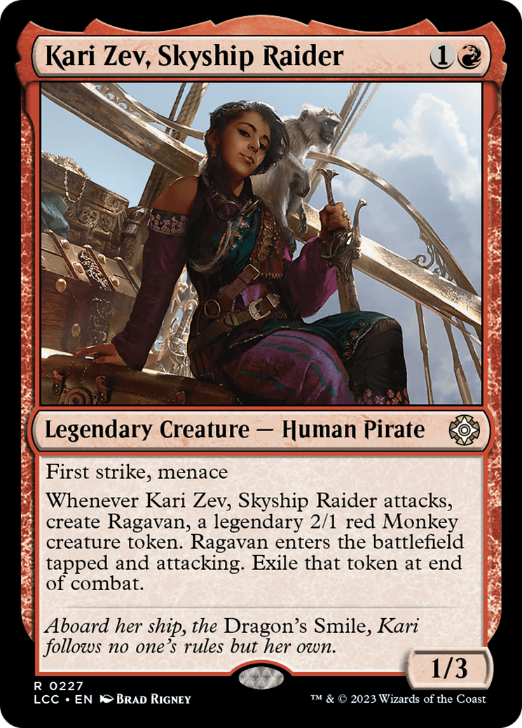 Kari Zev, Skyship Raider [The Lost Caverns of Ixalan Commander] | I Want That Stuff Brandon