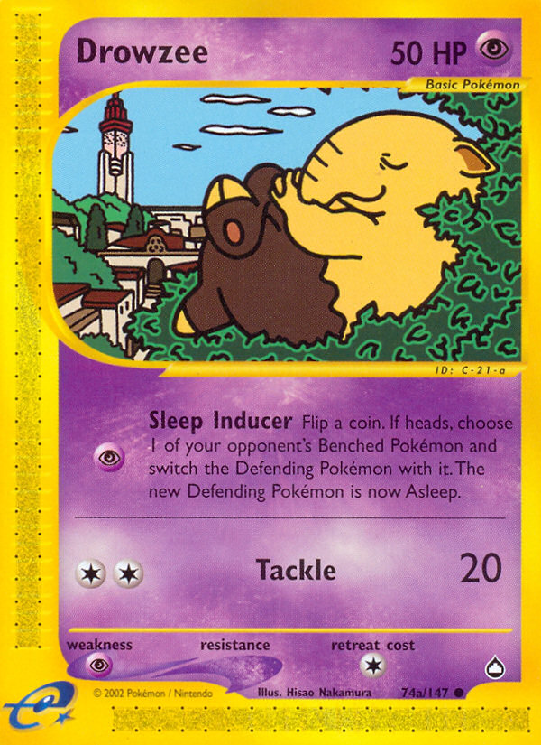 Drowzee (74a/147) [Aquapolis] | I Want That Stuff Brandon