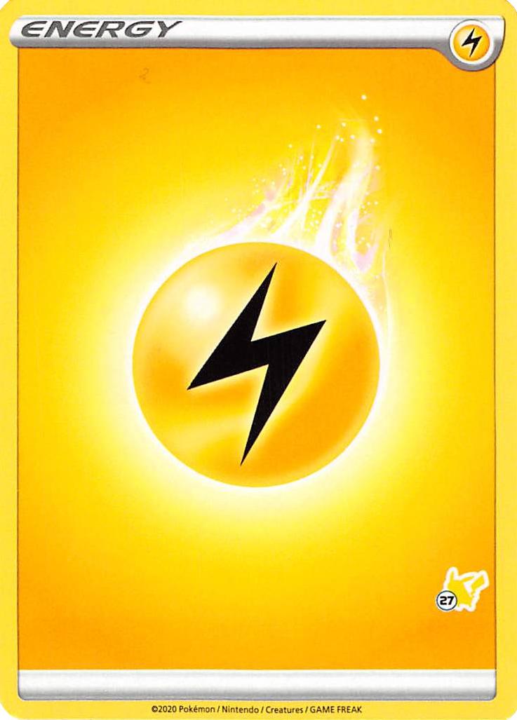 Lightning Energy (Pikachu Stamp #27) [Battle Academy 2022] | I Want That Stuff Brandon