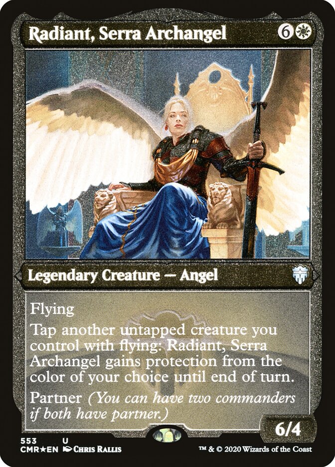 Radiant, Serra Archangel (Etched) [Commander Legends] | I Want That Stuff Brandon
