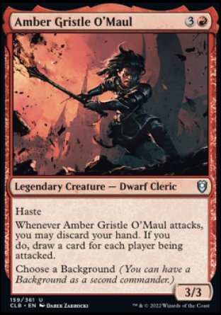 Amber Gristle O'Maul [Commander Legends: Battle for Baldur's Gate] | I Want That Stuff Brandon